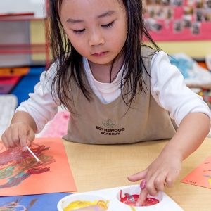 Child is Drawing at Rothewood Academy Close Look